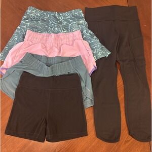 Lot of 5 Athleta Girl Bottoms Size XL Size 14 and Women's XS